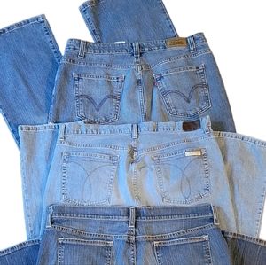 Bundle of 3 pair of size 16 denim jeans. Levis. Calvin Klein. Old Navy Denim